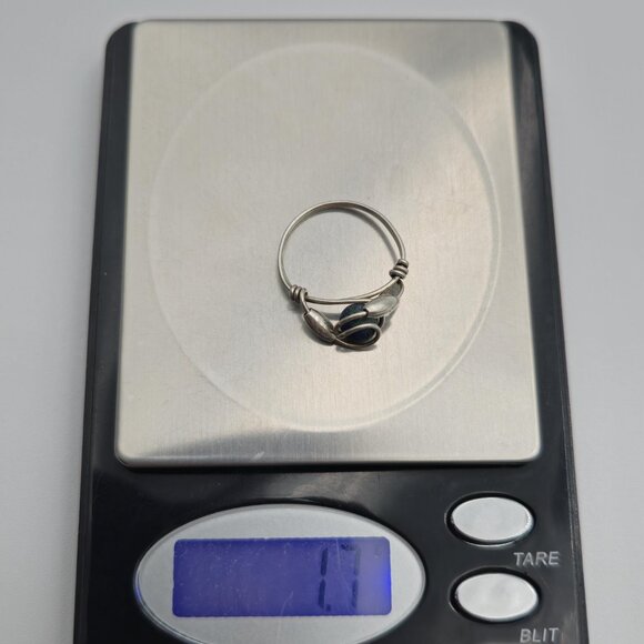 Size 7.75 Sterling Silver Handmade Wire Chrysocolla Stone Ring A3280 - Picture 8 of 8